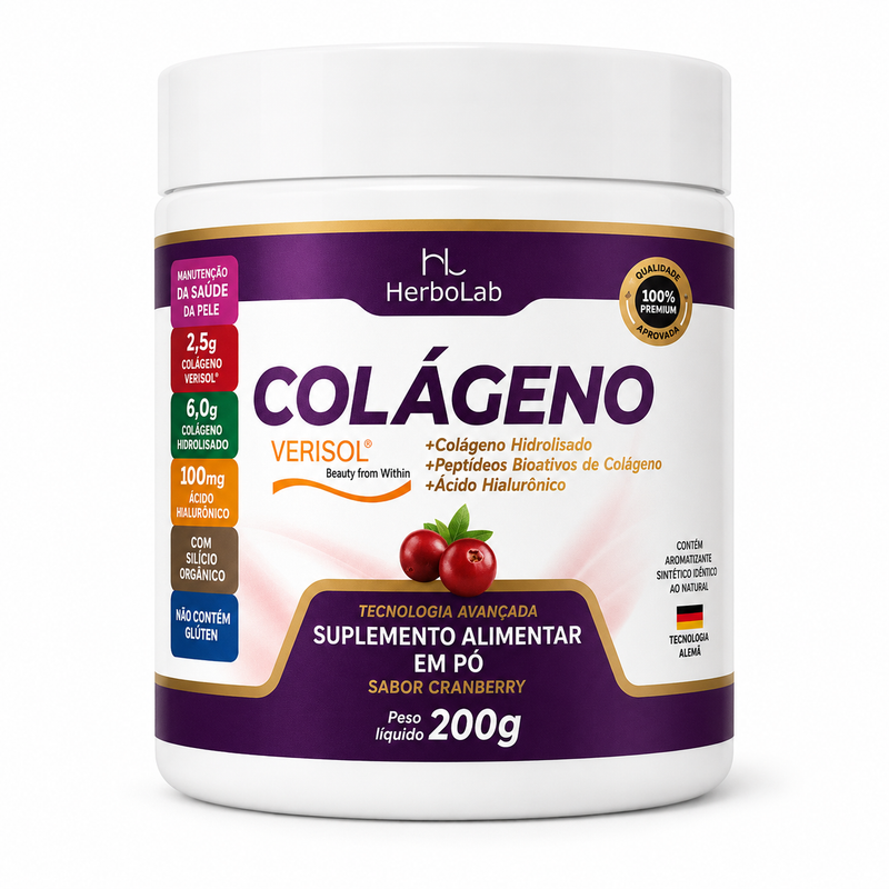 Colágeno Verisol em Pó Cranberry 200g | Emunora