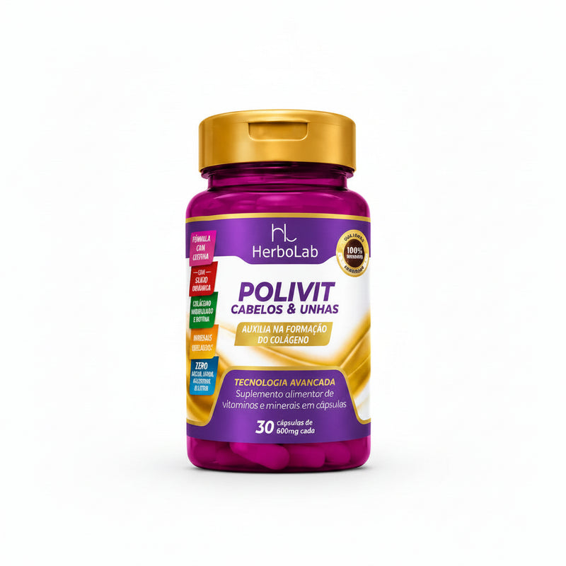 Polivit Cabelos & Unhas com Biotina | Emunora