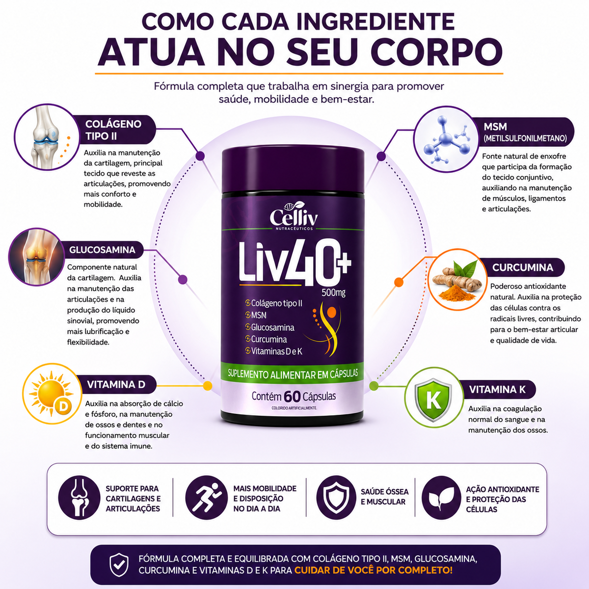 Liv40+ Suplemento para Articulações | Emunora