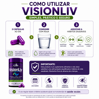 VisionLiv 500mg 60 Cápsulas | Emunora