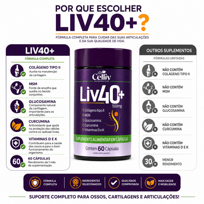 Liv40+ Suplemento para Articulações | Emunora