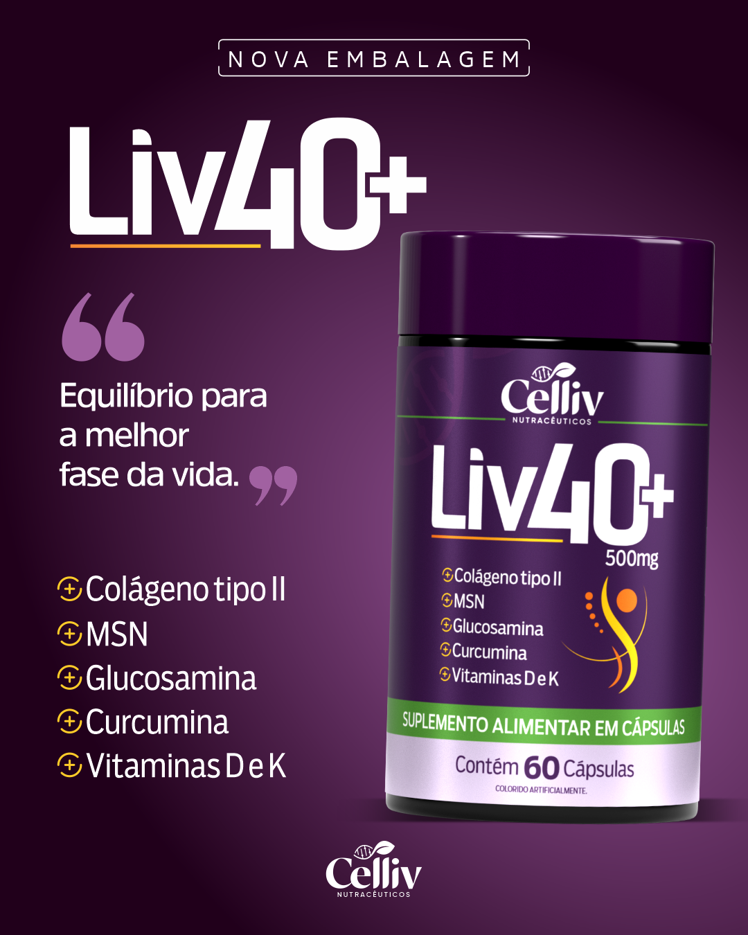 Liv40+ Suplemento para Articulações | Emunora