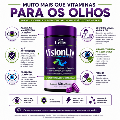 VisionLiv 500mg 60 Cápsulas | Emunora