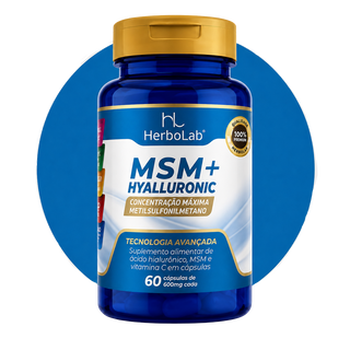 MSM + Hyaluronic com Vitamina C 60 cáps | Emunora