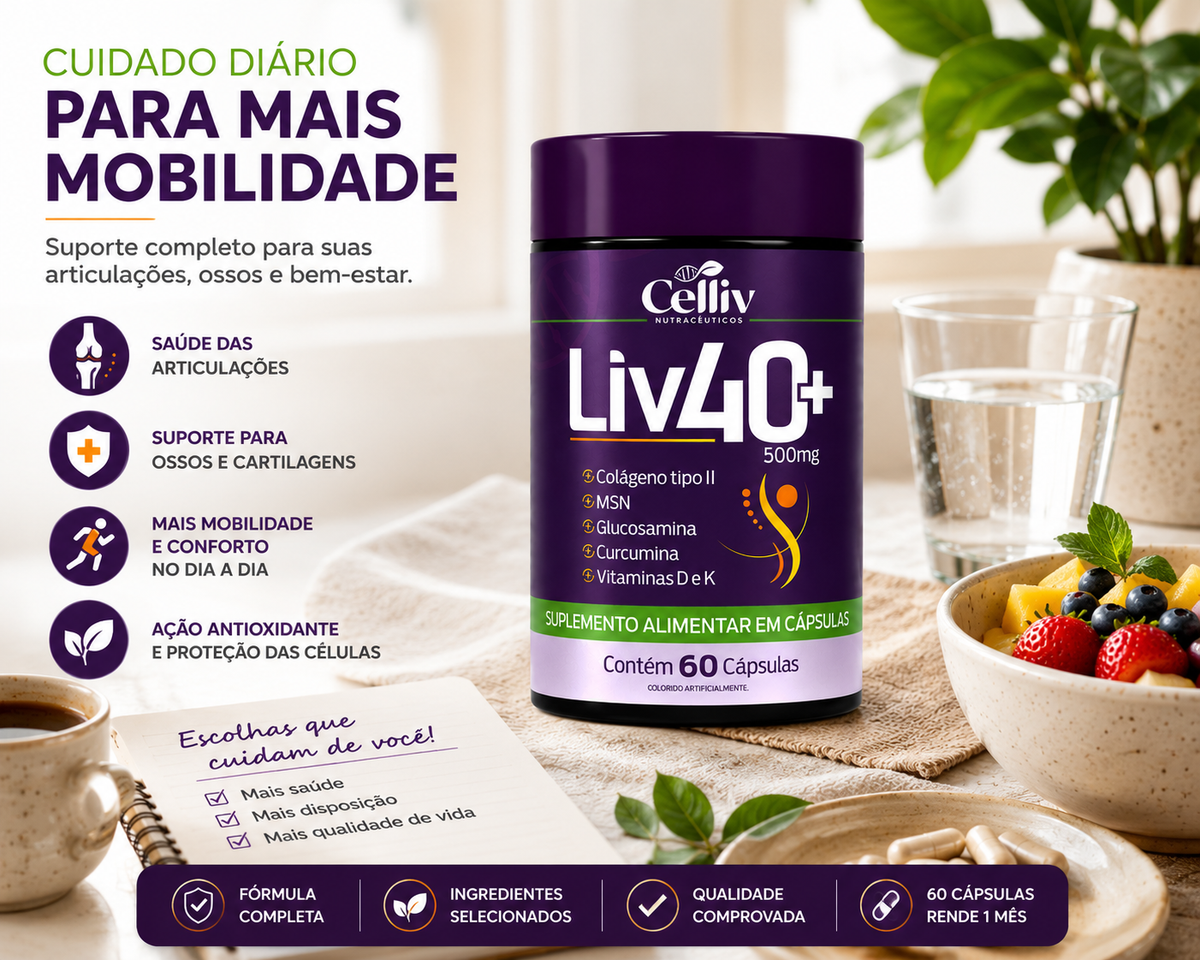 Liv40+ Suplemento para Articulações | Emunora